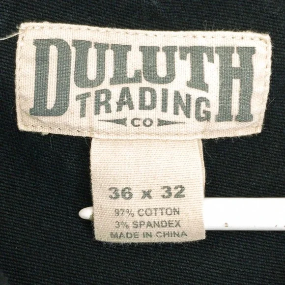 Duluth Trading Co Flex Fire Hose Cargo Pants Mens 36x32 (35x29) Black Utility - Picture 4 of 11